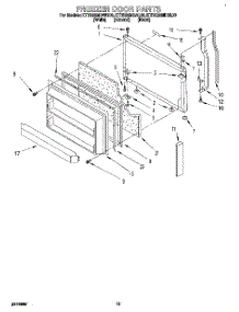 08 - Freezer Door, Lit / Optional parts for Kitchenaid Refrigerator KTRS22MDAL00 from AppliancePartsPros.com