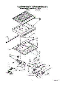 04 - Compartment Separator parts for Kitchenaid Refrigerator KTRS22KAAL00 from AppliancePartsPros.com