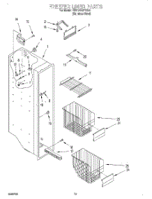 09 - Freezer Liner parts for Kitchenaid Refrigerator KSRB22QFSS00 from AppliancePartsPros.com