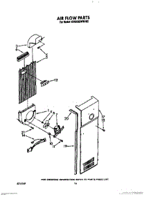 11 - Air Flow parts for Kitchenaid Refrigerator KSRB22DWWH02 from AppliancePartsPros.com