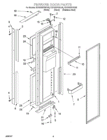 06 - Freezer Door parts for Kitchenaid Refrigerator KSRB22FHSS00 from AppliancePartsPros.com