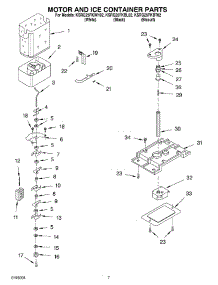 05 - Motor And Ice Container Parts parts for Kitchenaid Refrigerator KSRG25FKBT02 from AppliancePartsPros.com