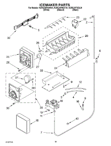 11 - Icemaker parts for Kitchenaid Refrigerator KSRG22FKBL01 from AppliancePartsPros.com