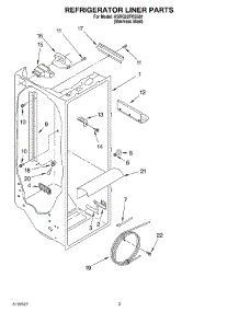 02 - Refrigerator Liner parts for Kitchenaid Refrigerator KSRG22FKSS01 from AppliancePartsPros.com