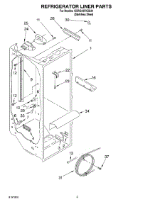 02 - Refrigerator Liner parts for Kitchenaid Refrigerator KSRG25FKSS01 from AppliancePartsPros.com