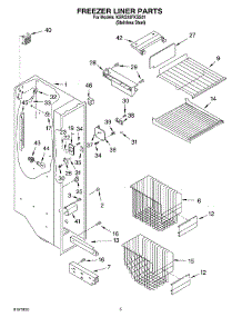 04 - Freezer Liner parts for Kitchenaid Refrigerator KSRG25FKSS01 from AppliancePartsPros.com