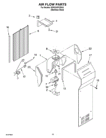 09 - Air Flow parts for Kitchenaid Refrigerator KSRG25FKSS01 from AppliancePartsPros.com