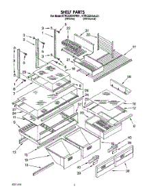 04 - Shelf, Lit / Optional parts for Kitchenaid Refrigerator KTRC22KAWH01 from AppliancePartsPros.com