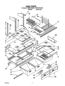 05 - Shelf, Lit / Optional parts for Kitchenaid Refrigerator KTRC22KAWH00 from AppliancePartsPros.com
