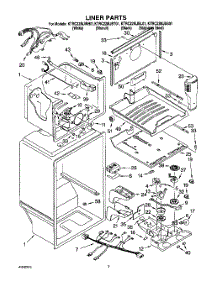 02 - Liner parts for Kitchenaid Refrigerator KTRC22MJSS01 from AppliancePartsPros.com