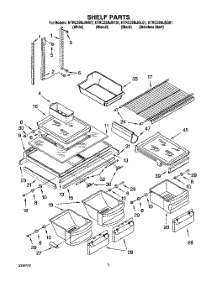 03 - Shelf parts for Kitchenaid Refrigerator KTRC22MJBT01 from AppliancePartsPros.com