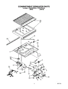 04 - Compartment Separator parts for Kitchenaid Refrigerator KTRC22KXWH20 from AppliancePartsPros.com