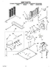05 - Unit parts for Kitchenaid Refrigerator KTRC22KKBT00 from AppliancePartsPros.com