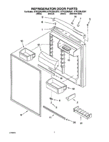 04 - Refrigerator Door parts for Kitchenaid Refrigerator KTRC22MJBL01 from AppliancePartsPros.com