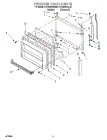 07 - Freezer Door parts for Kitchenaid Refrigerator KTRC22KBWH00 from AppliancePartsPros.com