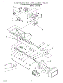 06 - Motor And Ice Container parts for Kitchenaid Refrigerator KSCS25QFAL00 from AppliancePartsPros.com