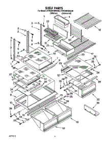 04 - Shelf, Lit / Optional parts for Kitchenaid Refrigerator KTRS20KBWH00 from AppliancePartsPros.com