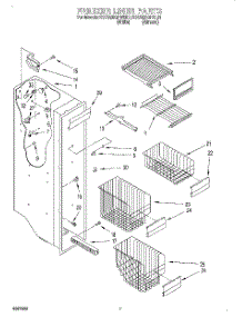 05 - Freezer Liner parts for Kitchenaid Refrigerator KSCS25QFAL01 from AppliancePartsPros.com