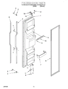 08 - Freezer Door parts for Kitchenaid Refrigerator KSCS25QFAL01 from AppliancePartsPros.com