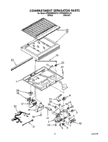 04 - Compartment Separator parts for Kitchenaid Refrigerator KTRS20MXWH20 from AppliancePartsPros.com