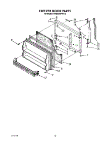 07 - Freezer Door parts for Kitchenaid Refrigerator KTRS20KWWH12 from AppliancePartsPros.com