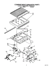 04 - Compartment Separator parts for Kitchenaid Refrigerator KTRS20KXWH20 from AppliancePartsPros.com