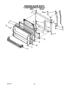 08 - Freezer Door parts for Kitchenaid Refrigerator KTRS20KXWH20 from AppliancePartsPros.com