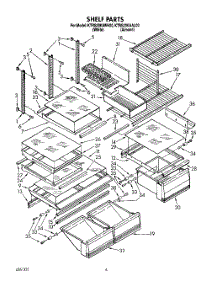 05 - Shelf, Lit / Optional parts for Kitchenaid Refrigerator KTRS20KAWH00 from AppliancePartsPros.com