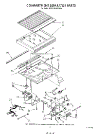 04 - Compartment Separator parts for Kitchenaid Refrigerator KTRS20KWWH00 from AppliancePartsPros.com