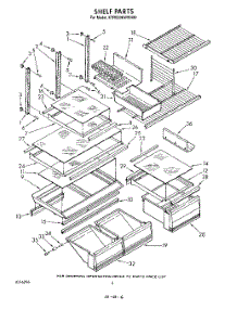 05 - Shelf , Lit / Optional parts for Kitchenaid Refrigerator KTRS20KWWH00 from AppliancePartsPros.com
