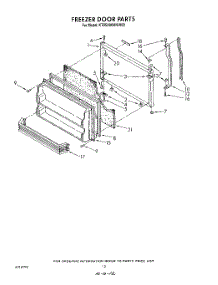 08 - Freezer Door parts for Kitchenaid Refrigerator KTRS20KWWH00 from AppliancePartsPros.com