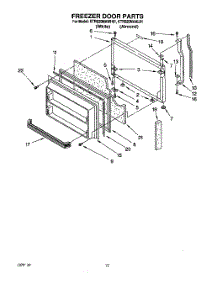 08 - Freezer Door parts for Kitchenaid Refrigerator KTRS20MAWH01 from AppliancePartsPros.com