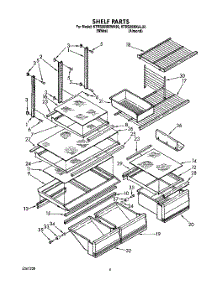 05 - Shelf, Lit / Optional parts for Kitchenaid Refrigerator KTRS20MXAL20 from AppliancePartsPros.com