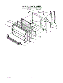09 - Freezer Door parts for Kitchenaid Refrigerator KTRS20MXAL20 from AppliancePartsPros.com