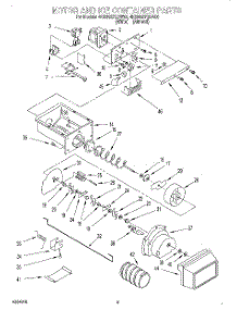 06 - Motor And Ice Container parts for Whirlpool Refrigerator 4KSRS27QDA00 from AppliancePartsPros.com