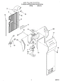 03 - Air Flow parts for Whirlpool Refrigerator 4KSRS27QFA02 from AppliancePartsPros.com
