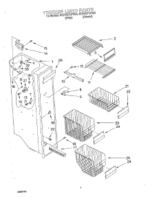 05 - Freezer Liner parts for Whirlpool Refrigerator 4KSRS27QFA02 from AppliancePartsPros.com