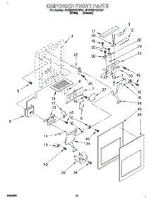 09 - Dispenser Front parts for Whirlpool Refrigerator 4KSRS27QDA01 from AppliancePartsPros.com