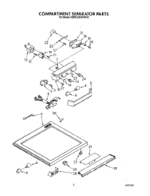 03 - Compartment Separator parts for Kitchenaid Refrigerator KBRS22KWWH01 from AppliancePartsPros.com