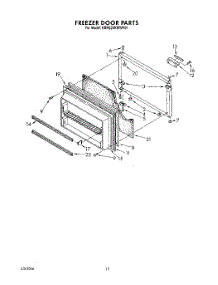07 - Freezer Door parts for Kitchenaid Refrigerator KBRS22KWWH01 from AppliancePartsPros.com