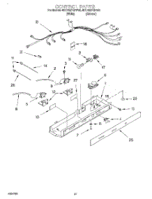 12 - Control, Lit / Optional parts for Whirlpool Refrigerator 4KSRS27QFA00 from AppliancePartsPros.com