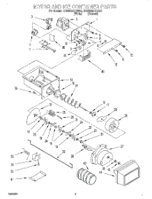 06 - Motor And Ice Container parts for Whirlpool Refrigerator 4KSRS25QDA00 from AppliancePartsPros.com