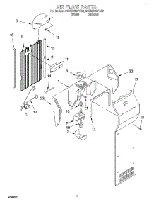 03 - Air Flow parts for Whirlpool Refrigerator 4KSRS25QFA02 from AppliancePartsPros.com