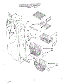 05 - Freezer Liner parts for Whirlpool Refrigerator 4KSRS25QFA02 from AppliancePartsPros.com