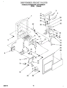 09 - Dispenser Front parts for Whirlpool Refrigerator 4KSRS25QDW01 from AppliancePartsPros.com