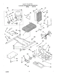10 - Unit parts for Whirlpool Refrigerator 4KSRS25QFW02 from AppliancePartsPros.com
