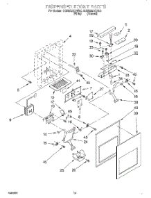09 - Dispenser Front parts for Whirlpool Refrigerator 4KSRS25QDW00 from AppliancePartsPros.com