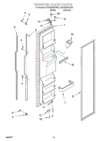 08 - Freezer Door parts for Whirlpool Refrigerator 4KSRS25QFA03 from AppliancePartsPros.com