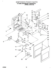 08 - Dispenser Front parts for Whirlpool Refrigerator 4KSRS25QAW01 from AppliancePartsPros.com
