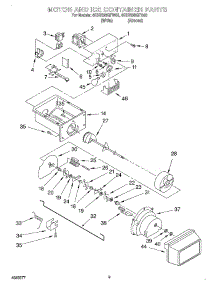 06 - Motor And Ice Container parts for Whirlpool Refrigerator 4KSRS25QFW03 from AppliancePartsPros.com
